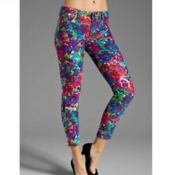 Joe's size 26 Psychedelic Floral Stretch Cords - Picture 1 of 10